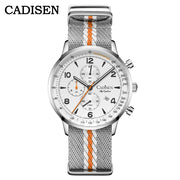 CADISEN Urban New Chronograph Men's Quartz Watch Top Luxury Watches For Men MIYOTA 0S10 AR Mirror Waterproof Canvas Men's Wristwatch