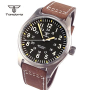 Tandorio 39mm Pilot Dive Watch — AR Sapphire, 20 BAR, Automatic, Luminous