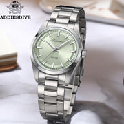 ADDIESDIVE 36mm Quartz Watch — AR-Coated Dome Glass, Luminous, 100m (AD2066)