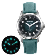 BERNY Frosted Dial Automatic Watch — ST2130 Movement, Sapphire Crystal, 10 ATM