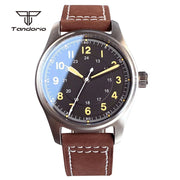 Tandorio 39mm Pilot Dive Watch — AR Sapphire, 20 BAR, Automatic, Luminous
