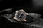 Corgeut 40mm Rose Gold Automatic Watch — 100m Waterproof, Sapphire Crystal