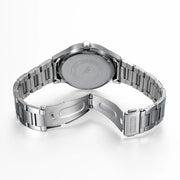 BERNY Ultra-Thin Quartz Dress Watch — Textured Dial, Calendar, Luminous